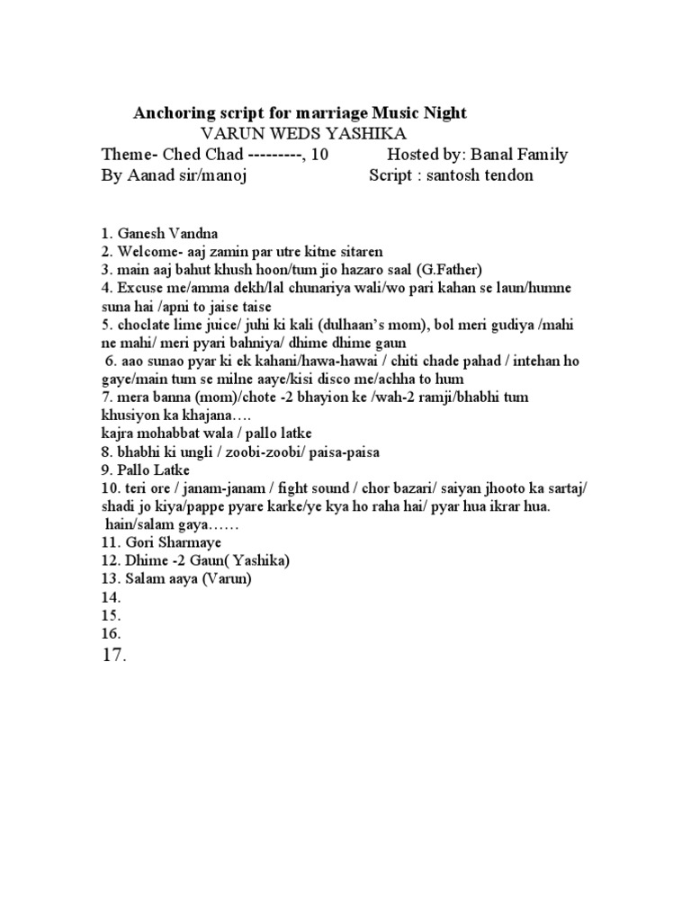 😂 Anchoring script for cultural event in english and hindi. Childrens