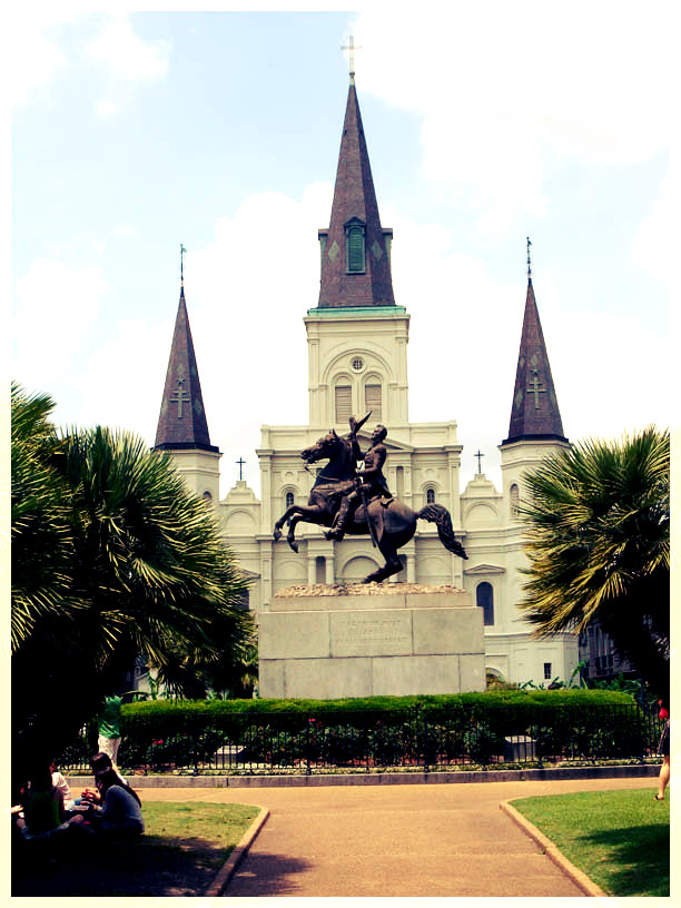 vacation on a budget Jackson Square in French Quarter