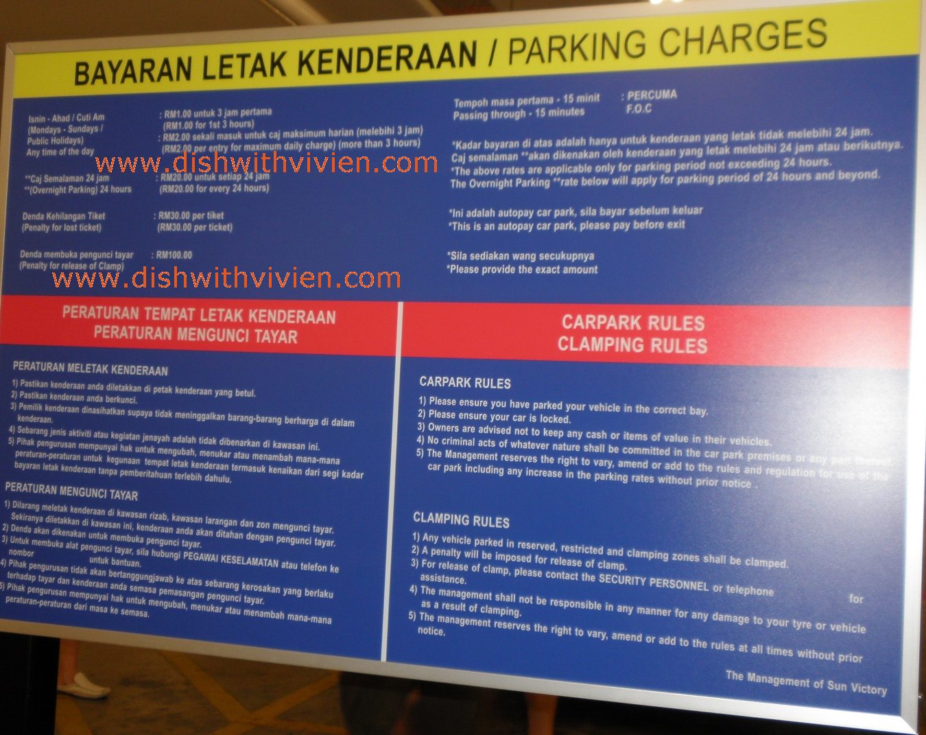 Parking Rate in Kuala Lumpur Solaris Dutamas Parking Rate