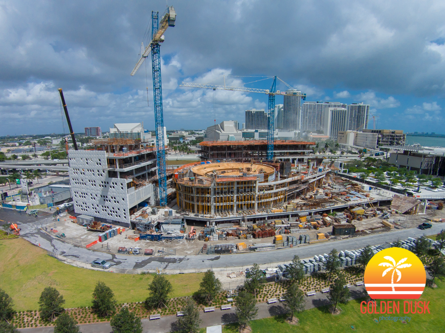 Frost Museum of Science Construction Photos — Golden Dusk Photography
