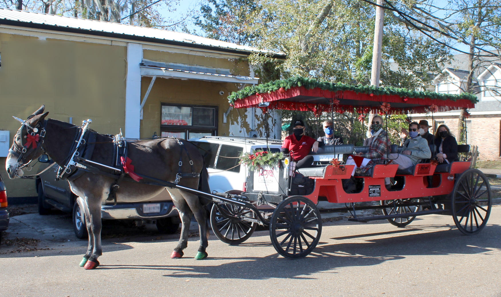 Tammany Family Carriage Rides Through Downtown Covington